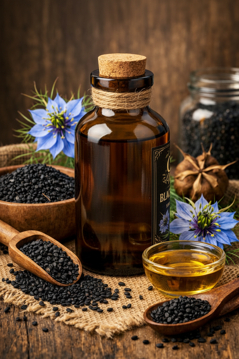 Black Seed Oil - Right Side